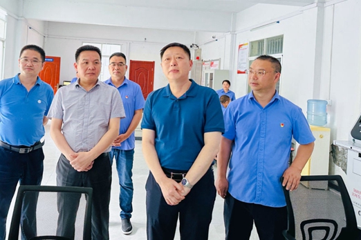宜昌市國資委黨委書記、主任黃智華一行到礦業(yè)公司現(xiàn)場調(diào)研(圖1)